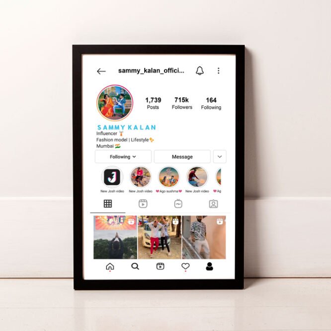 Instagram Profile Personalized Photo Frame